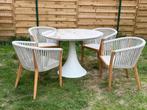 Tuintafel met 4 stoelen, Tuin en Terras, Tuintafels, Ophalen, Nieuw, Rond, Overige materialen