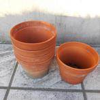 terracotta bloempotten, Tuin en Terras, Bloempotten, Ophalen, Zo goed als nieuw, Rond, Terracotta