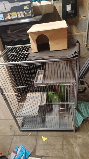Cage à vendre avec la  maison, Enlèvement, Utilisé, Cage, Lapin