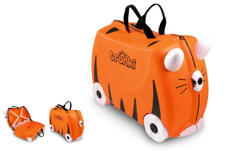 Trunki kinderkoffer Tipu tijger 7 soorten op voorraad, Bijoux, Sacs & Beauté, Valises, Neuf, Plastique dur, Moins de 50 cm, Moins de 35 cm