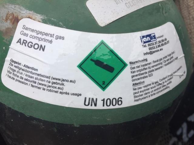 Argon -en Weldmix flessen, Bricolage & Construction, Quincaillerie & Fixations, Neuf, Enlèvement