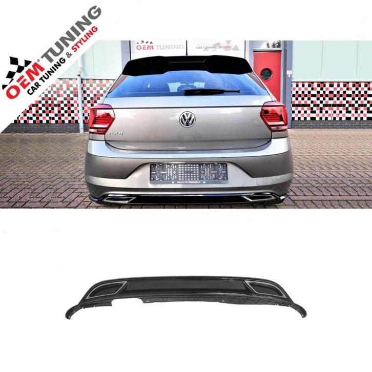 R-LINE Diffuser | VW Polo 2G | 2017 - 2021 | hoogglans zwart, Auto-onderdelen, Carrosserie, Bumper, Volkswagen, Achter, Nieuw