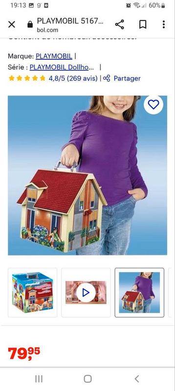 Maison Playmobil transportable 