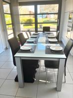 Uitschuifbare eettafel 4-8 personen, Huis en Inrichting, Tafels | Eettafels, 200 cm of meer, 50 tot 100 cm, Glas, Modern