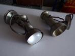 2 METALEN SCHIJNWERPERS, Antiek en Kunst, Ophalen