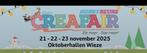 2 tickets (codes) voor Creafair Wieze op 21-22-23 november, Twee personen