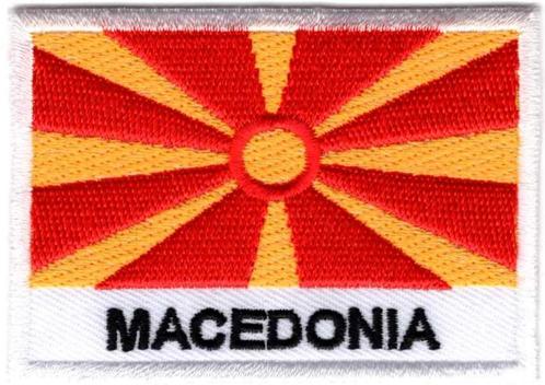 Macedonië stoffen opstrijk patch embleem, Diversen, Vlaggen en Wimpels, Nieuw, Verzenden