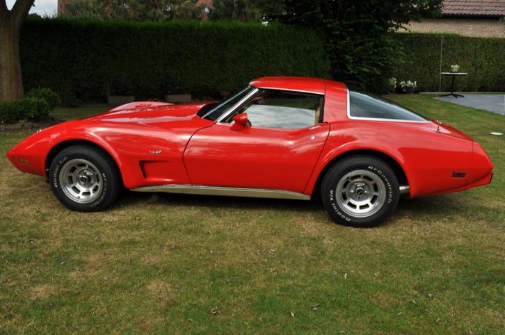 1979 Corvette C3, Auto's, Oldtimers, Particulier, Chevrolet, Benzine, Automaat, Rood, Beige, Ophalen