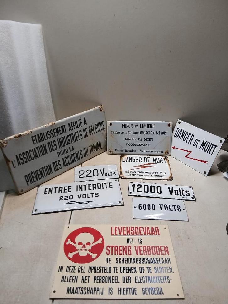 À saisir 8 plaques émaillée et 1 PVC, Collections, Marques & Objets publicitaires, Comme neuf, Panneau publicitaire, Enlèvement ou Envoi