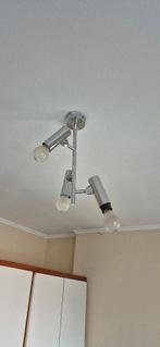 Lustre plafonnier vintage 3 spots, Maison & Meubles, Enlèvement, Utilisé, Métal, Vintage