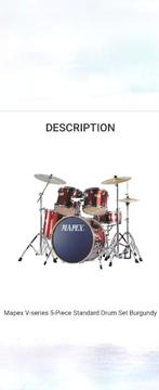 Drumstel Mapex V serie, Muziek en Instrumenten, Zo goed als nieuw, Ophalen