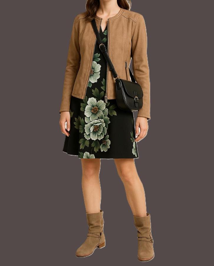 Arma Collection leren jasje maat 42, Kleding | Dames, Jassen | Winter, Gedragen, Maat 42/44 (L), Beige, Ophalen of Verzenden