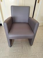 Zeteltje op wieltjes - Taupe, Huis en Inrichting, Fauteuils, Ophalen, Gebruikt, Minder dan 75 cm, 50 tot 75 cm