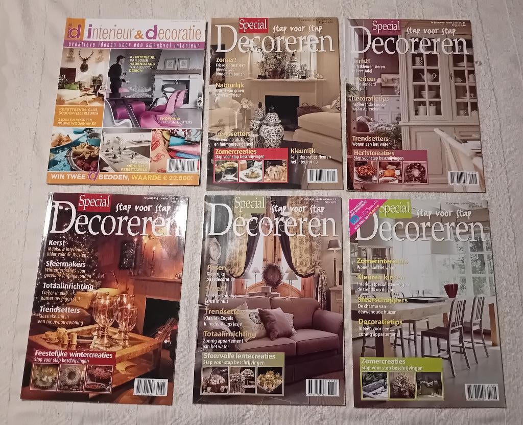 6 tijdschriften Decoreren, Boeken, Ophalen of Verzenden, Gelezen