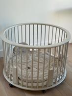 Beige rond park incl 2 hoeslakens, Kinderen en Baby's, Ophalen, Gebruikt, Rond, In hoogte verstelbaar