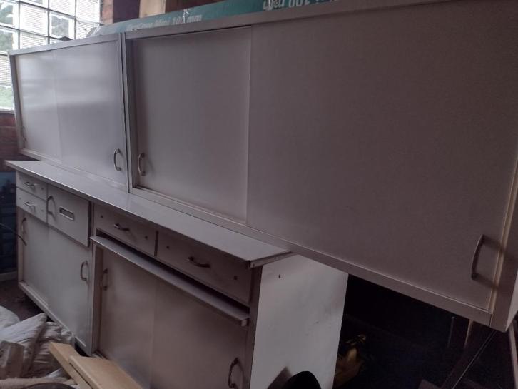 Keuken, Huis en Inrichting, Keuken | Complete keukens, Gebruikt, Enkelwandige keuken, Wit, Kunststof, Ophalen