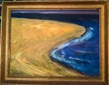 Mikhail Matiuscin ; 1928 "" de Duinen "" olieverf op board beschikbaar voor biedingen
