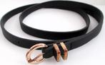 Leder riem zwart 110 cm lang 1.5 cm breed, Minder dan 3 cm, 100 cm of meer, Heupriem, Ophalen of Verzenden