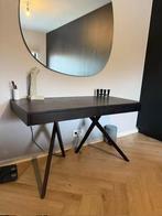 Eikenhouten donker gebeitste bureau, Huis en Inrichting, Ophalen, Gebruikt, Landelijk modern, 100 tot 150 cm