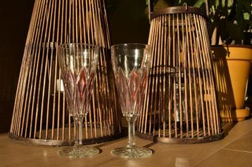2 verres Arlequin de la marque VMC Reims, Enlèvement ou Envoi