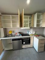 Keuken meubels + oven +  kookplaat te koop + dampkap, Huis en Inrichting, Ophalen, Enkelwandige keuken, Zo goed als nieuw, Grijs