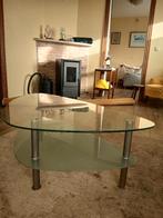 salontafel, Moins de 50 cm, 50 à 100 cm, Comme neuf, Verre