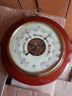 Grote barometer, jaren 70, 15 cm, beige geëmailleerde wijzer, Ophalen of Verzenden, Zo goed als nieuw, Barometer