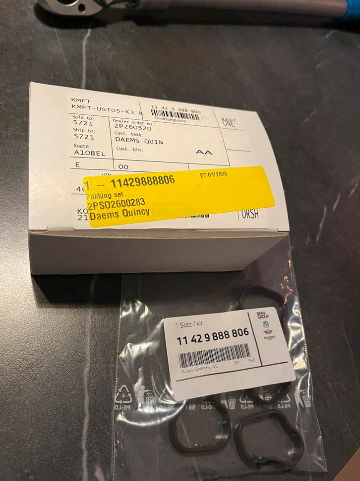 Bmw / mini 11429888806 pakkingset b48/b58oliefilterhuispkkng, Auto diversen, Overige Auto diversen, Ophalen of Verzenden