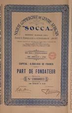 Société Commerciale du centre Africain - SOCCA -, Postzegels en Munten, Ophalen of Verzenden, 1920 tot 1950, Aandeel