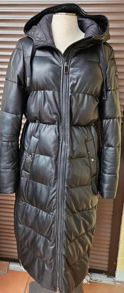 Splinternieuwe zwarte echt lederen jas Milestone, Kleding | Dames, Jassen | Winter, Nieuw, Maat 36 (S), Zwart, Ophalen of Verzenden