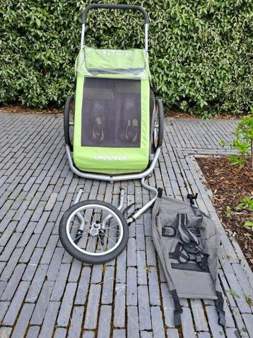 Fietskar Croozer kid for 2, Fietsen en Brommers, Ophalen, Gebruikt, Opvouwbaar, Kinderkar