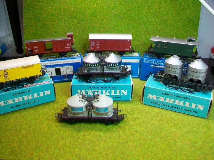 9 x Marklin  goederenwagon, Hobby & Loisirs créatifs, Trains miniatures | HO, Utilisé, Wagon, Märklin, Analogique, Enlèvement ou Envoi