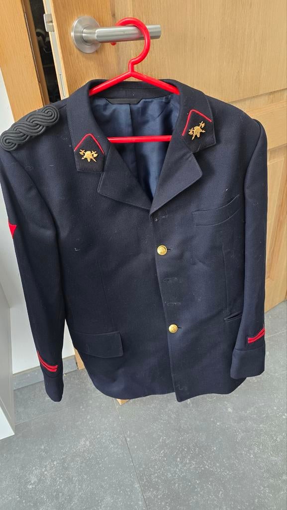 Costume d’apparat pompier complet – veste + pantalon – tenue, Collections, Collections Autre