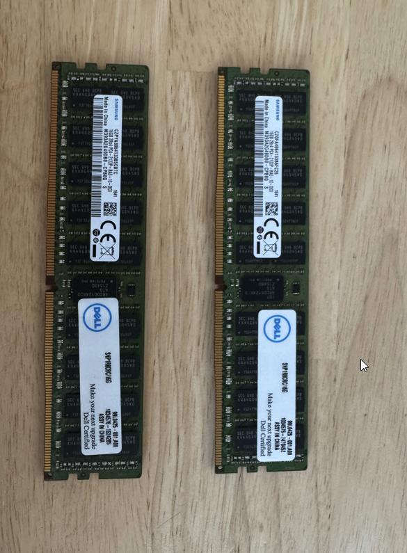2x Samsung 16 GB DDR4 ECC RDIMM server-RAM, Computers en Software, RAM geheugen, Refurbished, Server, 16 GB, DDR4, Ophalen of Verzenden