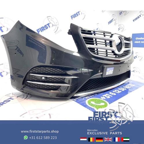 W447 VITO / V KLASSE AMG VOORBUMPER COMPLEET ZWART ORIGINEEL, Auto-onderdelen, Carrosserie, Bumper, Mercedes-Benz, Voor, Gebruikt