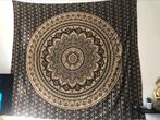 Mandala kleed uit India  210 cm x 230 cm, Maison & Meubles, Noir, Enlèvement ou Envoi