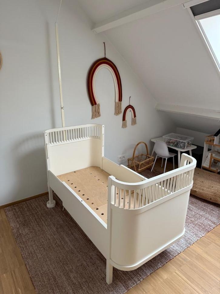 Sebra  Meegroeibed Baby & Junior wit + Harmony matras, Kinderen en Baby's, Kinderkamer | Bedden, Zo goed als nieuw, 140 tot 160 cm