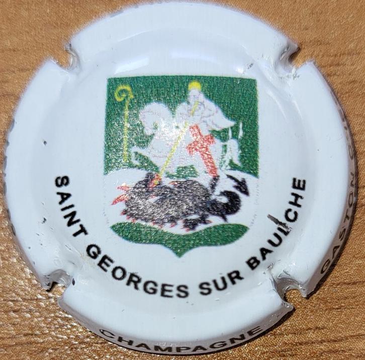 Champagnecapsule Gaston CHEQ wit/groen/zwart nr06 **ZELDZ**, Verzamelen, Wijnen, Nieuw, Champagne, Frankrijk, Ophalen of Verzenden