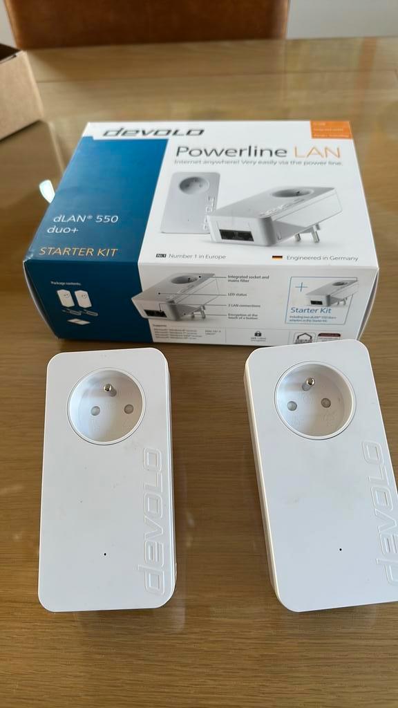 Devolo powerline adapterset 550 duo+, Computers en Software, Powerlines, Zo goed als nieuw, Ophalen of Verzenden