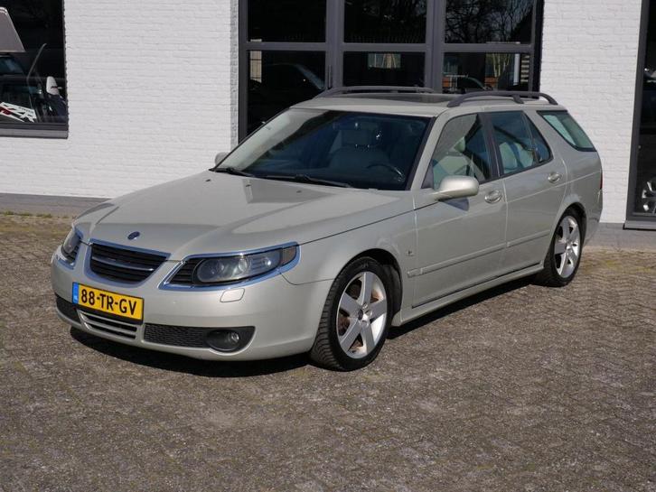 Saab 9-5 Estate 2.3 Turbo Aero Automaat Leder LPG G3 Youngti, Auto's, Saab, Bedrijf, Saab 9-5, ABS, Airbags, Boordcomputer, Centrale vergrendeling