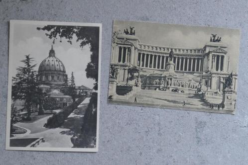 2 oude postkaarten Rome, Verzamelen, Postkaarten | Buitenland, Gelopen, Italië, Ophalen of Verzenden