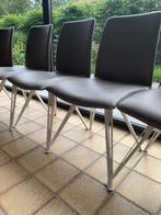 6 design stoelen, Huis en Inrichting, Stoelen, Vijf, Zes of meer stoelen, Gebruikt, Metaal, Ophalen