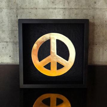Peace Logo 23kt goud verguld in lijst gelimiteerde editie beschikbaar voor biedingen