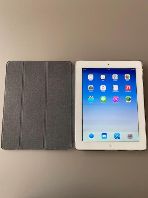 iPad 4-16GB-Wit-Met beschermhoes-Uitstekende staat!, Computers en Software, Apple iPads, Zo goed als nieuw, Apple iPad, Wi-Fi