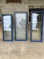 Alu deuren vol glas, Doe-het-zelf en Bouw, Ophalen, Gebruikt, Glas, Buitendeur
