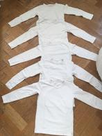 Longsleeves Wit 116 122- t shirts blancs, Chemise ou À manches longues, Utilisé, Enlèvement ou Envoi