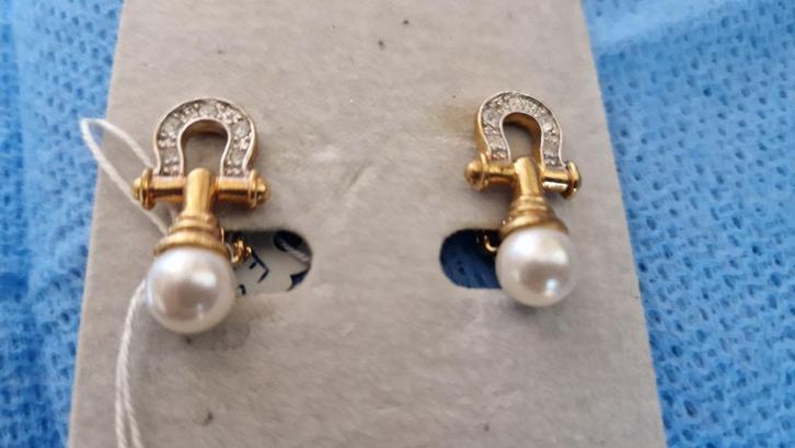 kleine hangers  oorbellen, Handtassen en Accessoires, Oorbellen, Nieuw, Hangers, Overige materialen, Goud, Met strass, Ophalen of Verzenden