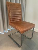 Set van 4 eetkamerstoelen, Ophalen, Gebruikt, Bruin, Leer