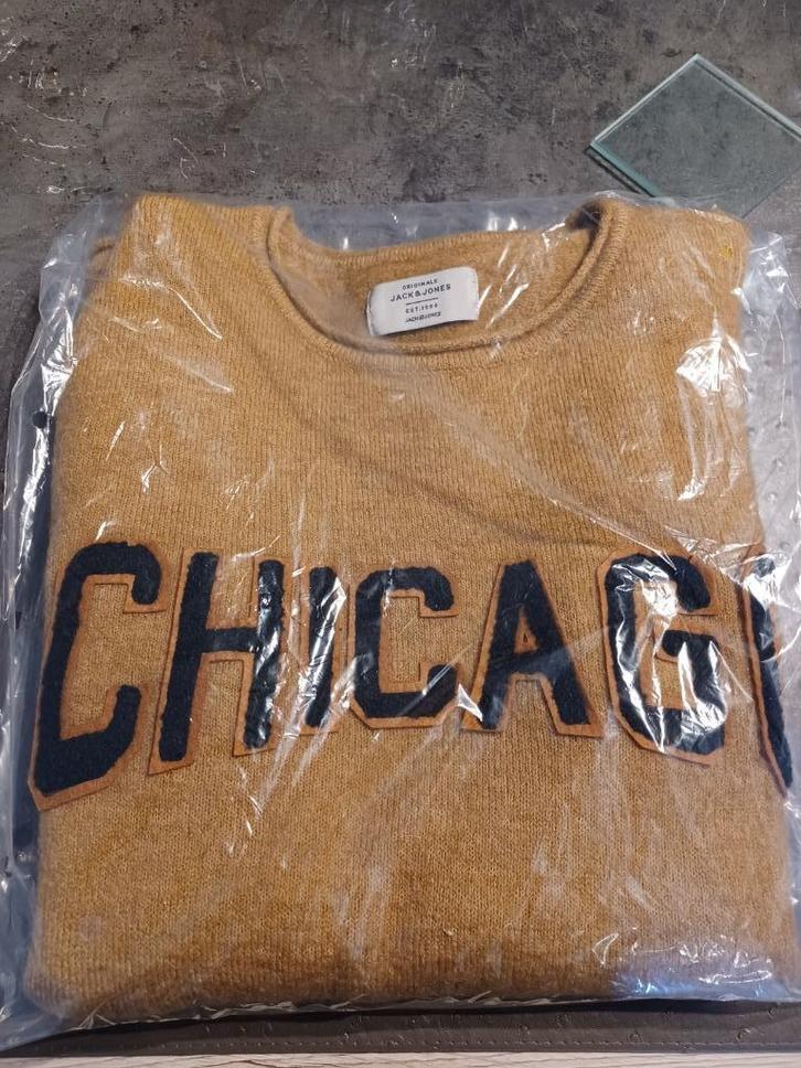 NIEUW !!! TRUI JACK AND JONES ORIGINALS MEDIUM, Kleding | Dames, Truien en Vesten, Nieuw, Maat 38/40 (M), Bruin, Ophalen of Verzenden