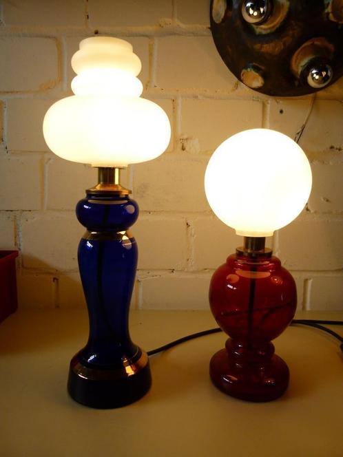 vintage tafellamp 60er jaren DDR kobalt robijn stukprijs, Verzamelen, Retro, Huis en Inrichting, Ophalen